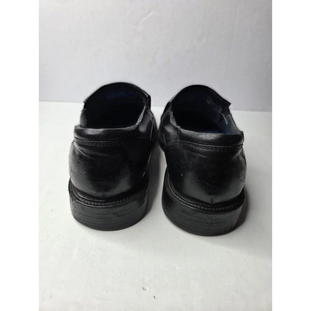 Dockers Mens Black Leather Square Toe Slip On Dress Shoes Loafers 5414‎